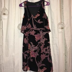 Velvet floral Jessica Simpson dress